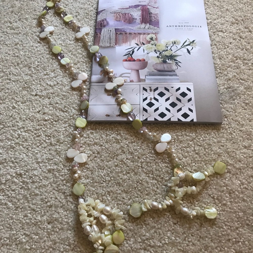 Pearls and Stones wrap necklace